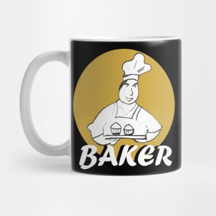 Baker bakery chef hand drawn Mug